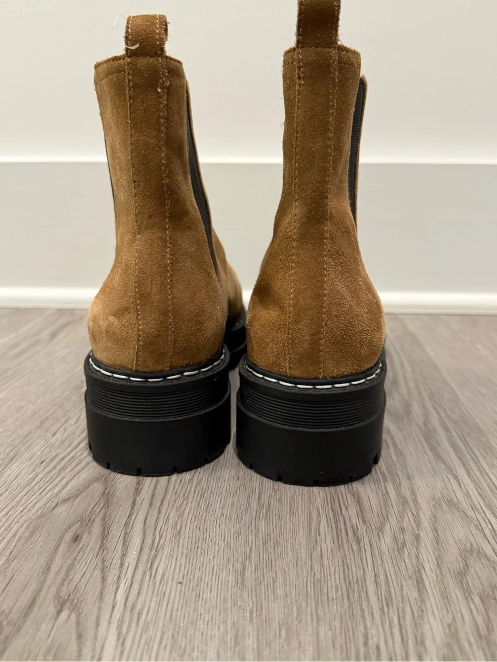 Marc Fisher Tan Suede Chukka Lug Boots